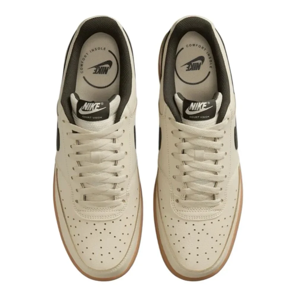 Nike Court Vision Low Light Khaki Sequoia Gum Shoes HV4506-200 Men's Size 9.5